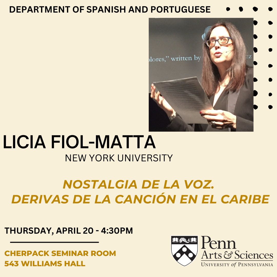 Licia FiolMatta "Nostalgia de la voz. Derivas de la canción en el